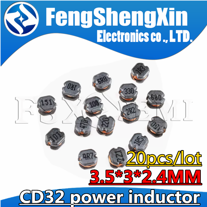 Smd Solder Paste - 20pcs CD32 SMD power inductor 1R0