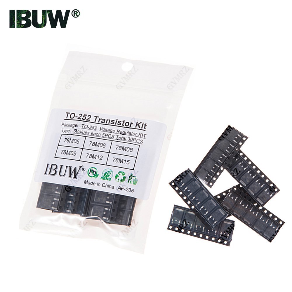 Diy Electronics Gadget - 30PCS 6Values TO-252 Transistor Kit (78M05/78M06/78M08/78M09/78M12/78M15)