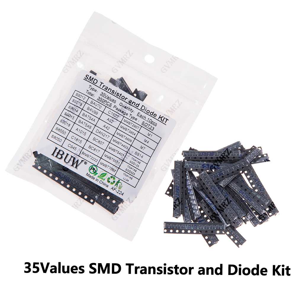 Diy Electronics Gadget - 350PCS 35Values SMD Transistor and Diode