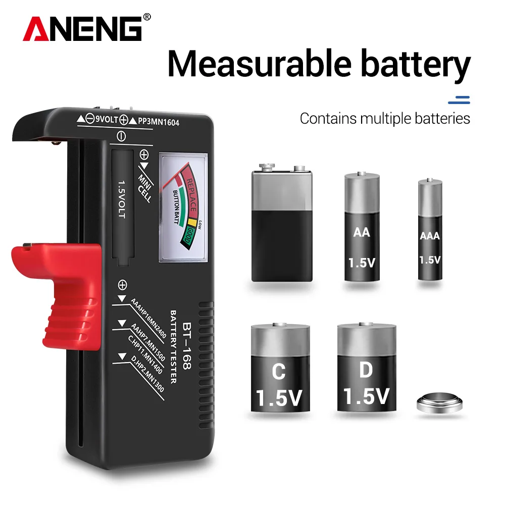 Diy Electronics Test Equipment - Digital Battery Tester ANENG BT-168/ BT-168D