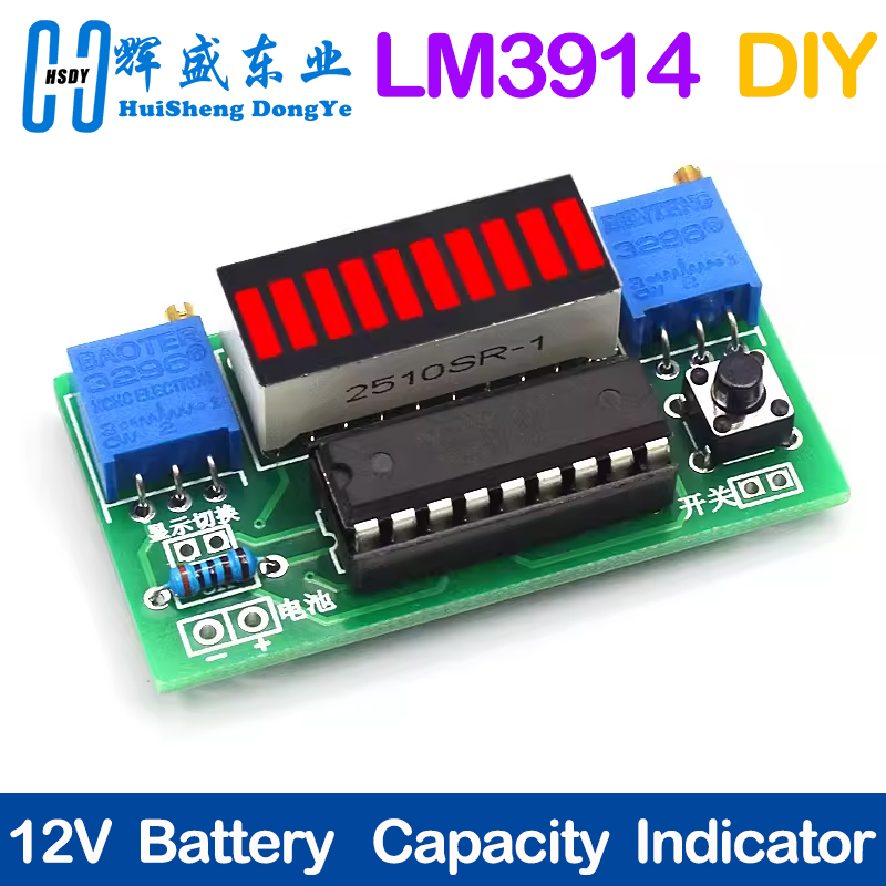 LM3914 10 Segment 3.7V Lithium - Diy Electronics Test Equipment recension och pris