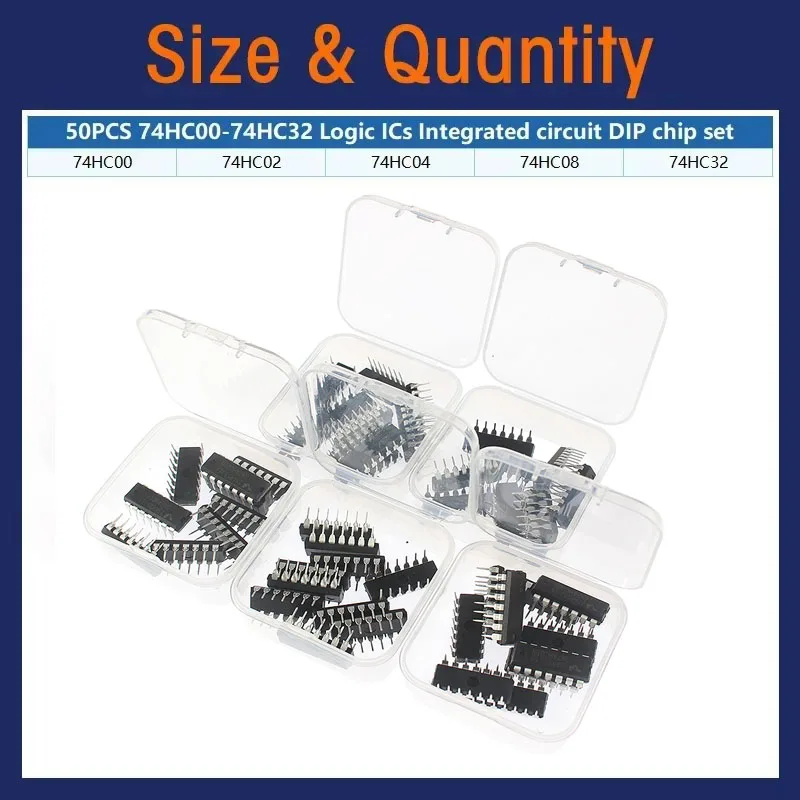 50PCS 74HC/74LS Logic IC Assor - Diy Electronics Gadget recension och pris