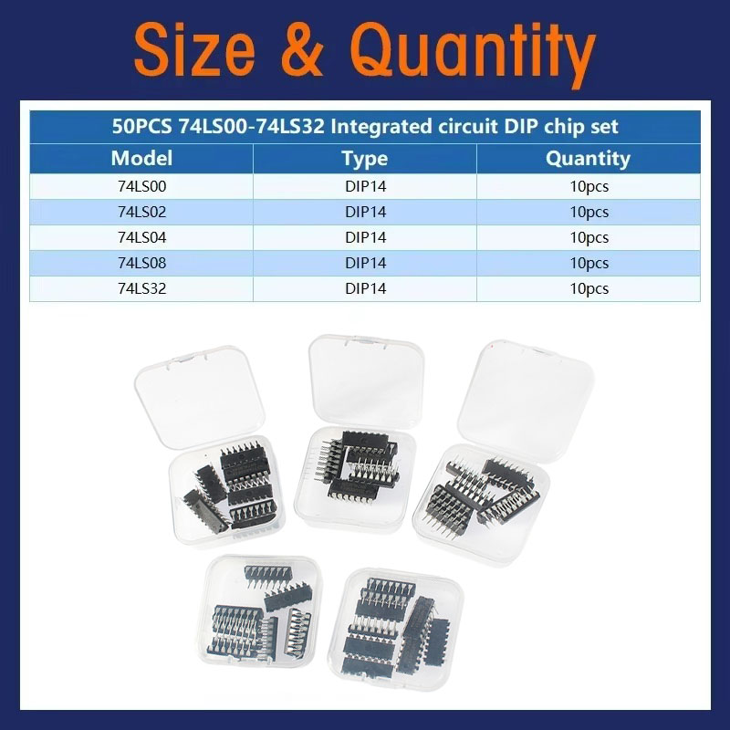 50PCS 74HC/74LS Logic IC Assor - Diy Electronics Gadget recension och pris