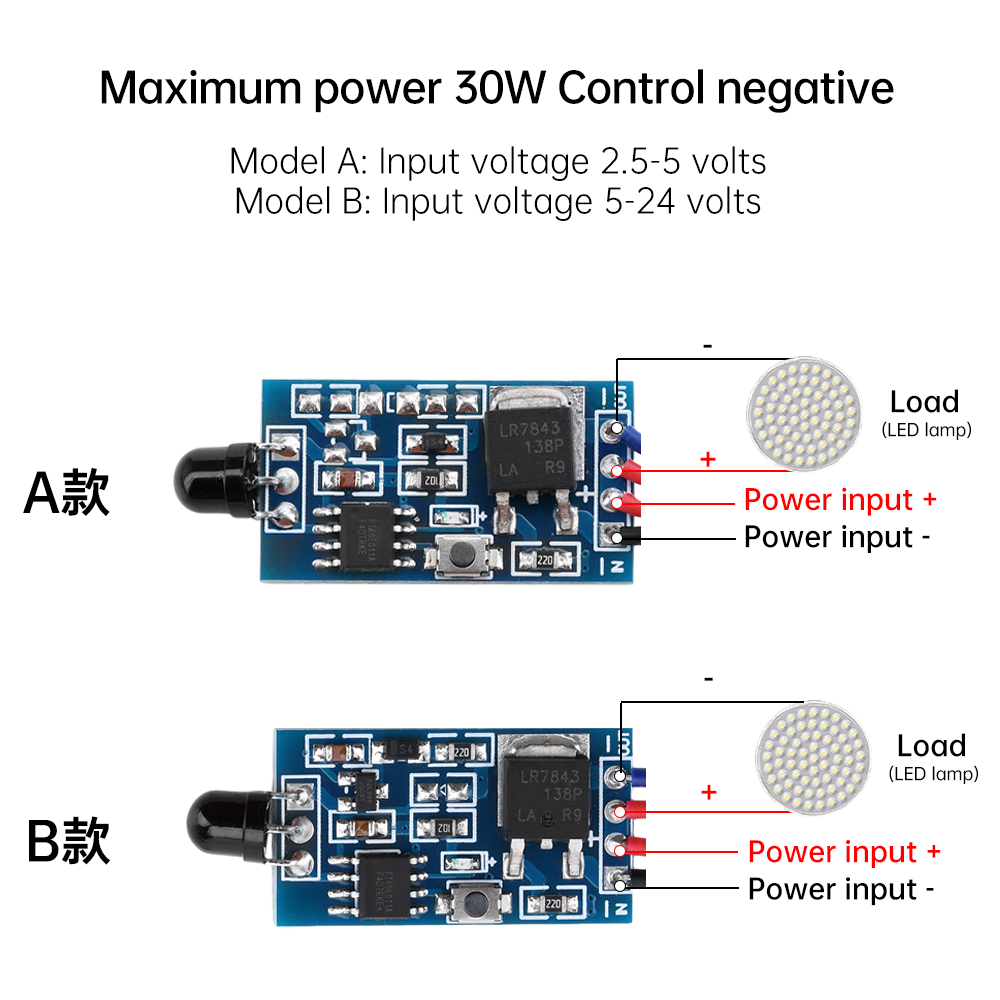 DC2.5V-5V 2 Key Switch Infrare - Ir Infrared Receiver recension och pris