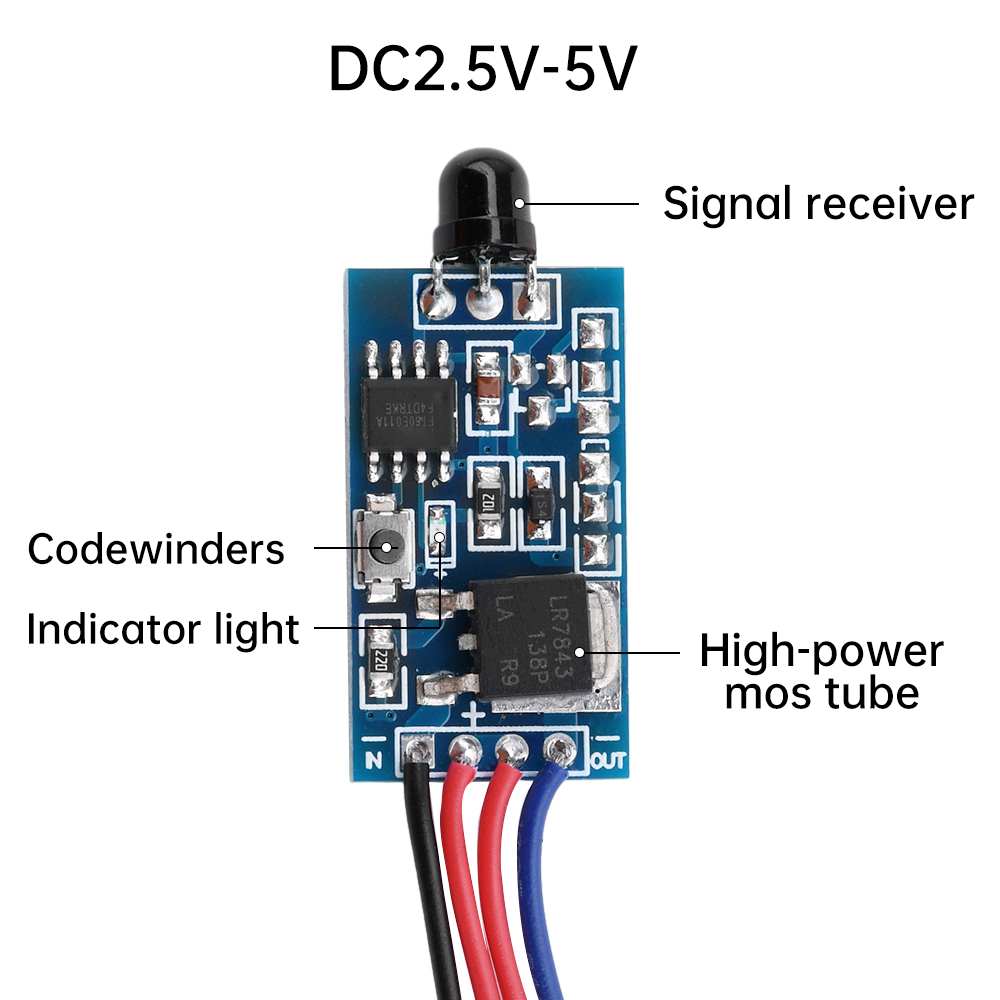 DC2.5V-5V 2 Key Switch Infrare - Ir Infrared Receiver recension och pris